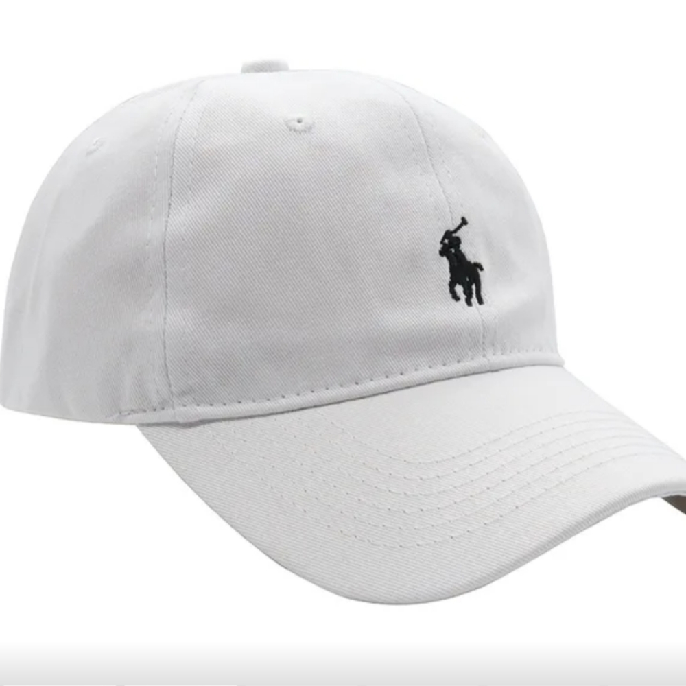 White Baseball Cap with Logo